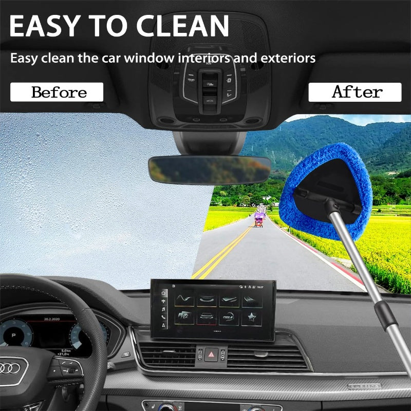 Car windshield cleaning tool kit – extendable and 180° swivel