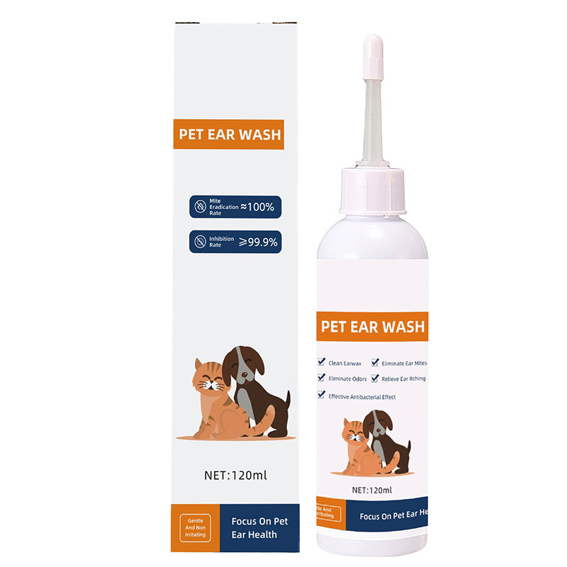✨ Pet Ear Cleaner - Gentle Formula with Soothing Aloe for Dogs & Cats, Prevents Infections & Odor 🌿👂