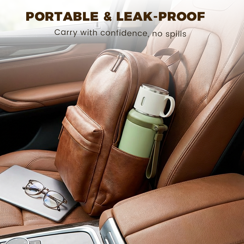 🏆Flash Sale 59% OFF⚡5K+ SOLD! 💥Stainless Steel Vacuum Insulated Bottle with Lidded Cup