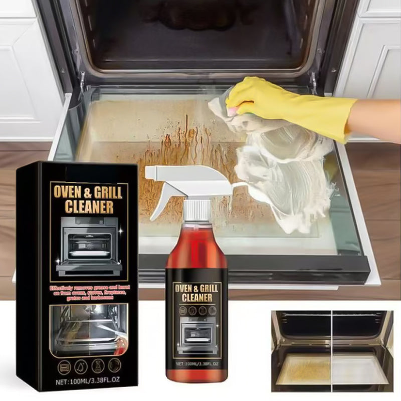 ✨ Oven & Grill Cleaner Spray – Dissolves Grease in 5 Mins, No Scrubbing & Eliminates Odors 🔥  21 Reviews