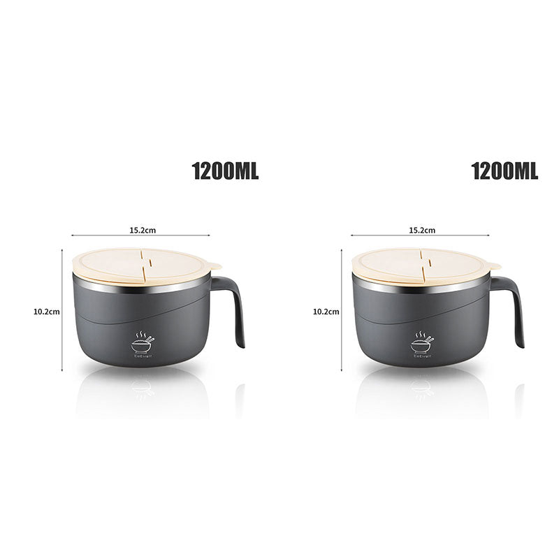 💕304 Stainless Steel Multi-Purpose Anti-Scald Large-Capacity Instant Noodle Bowl