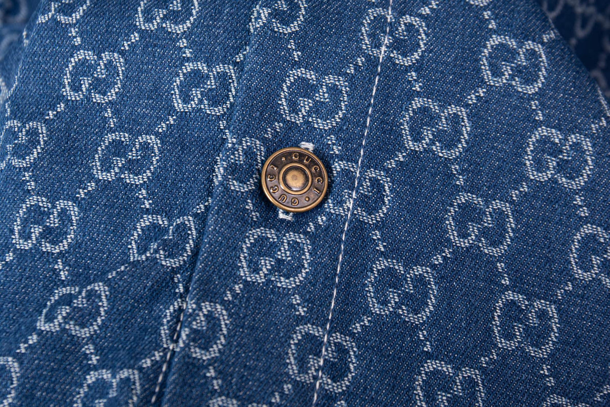 Gi All-over monogram print shirt