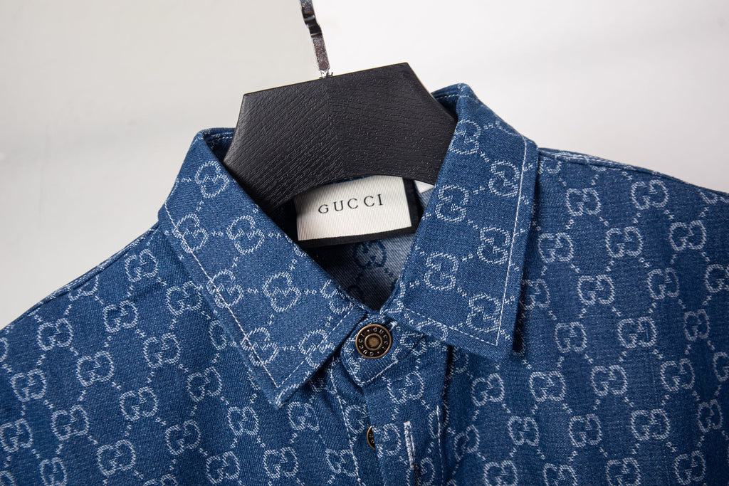 Gi All-over monogram print shirt
