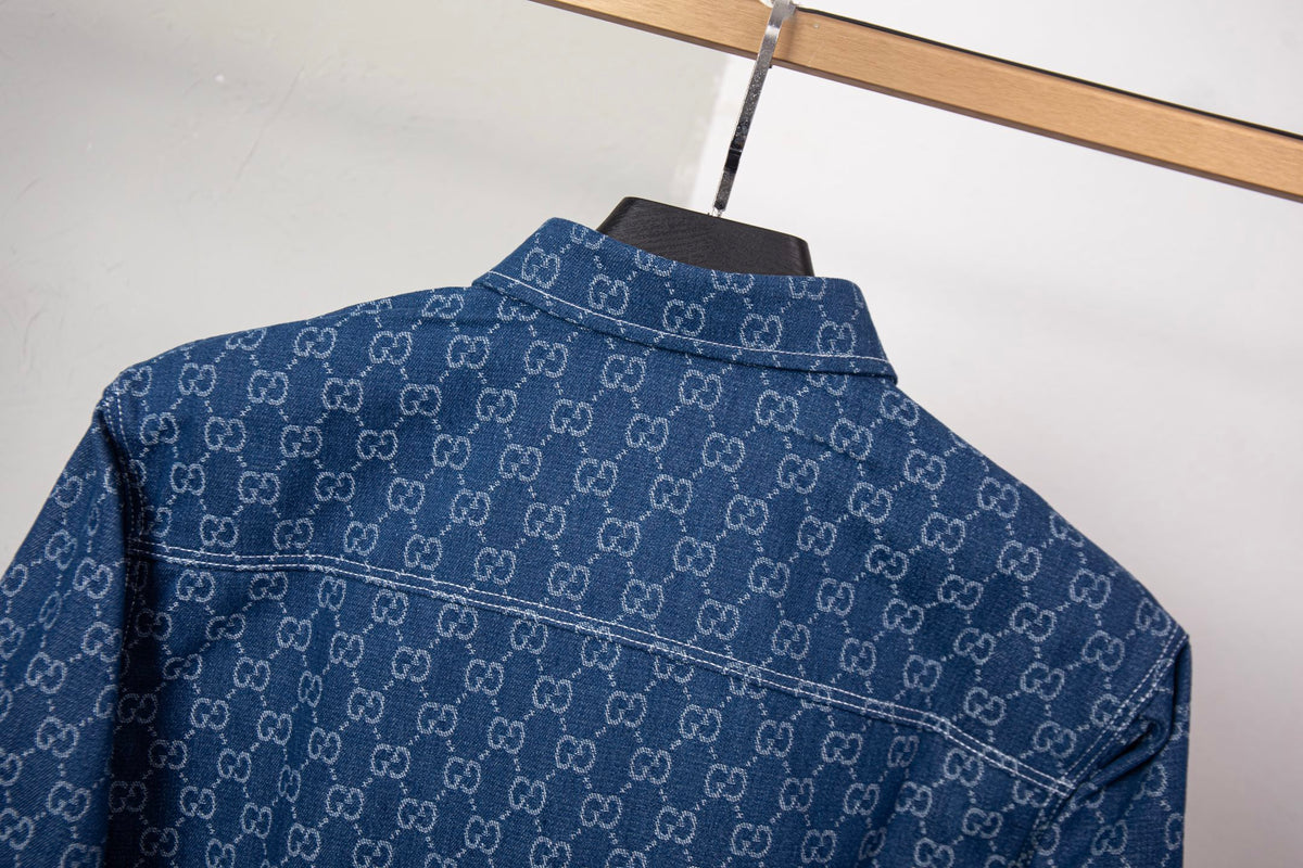 Gi All-over monogram print shirt