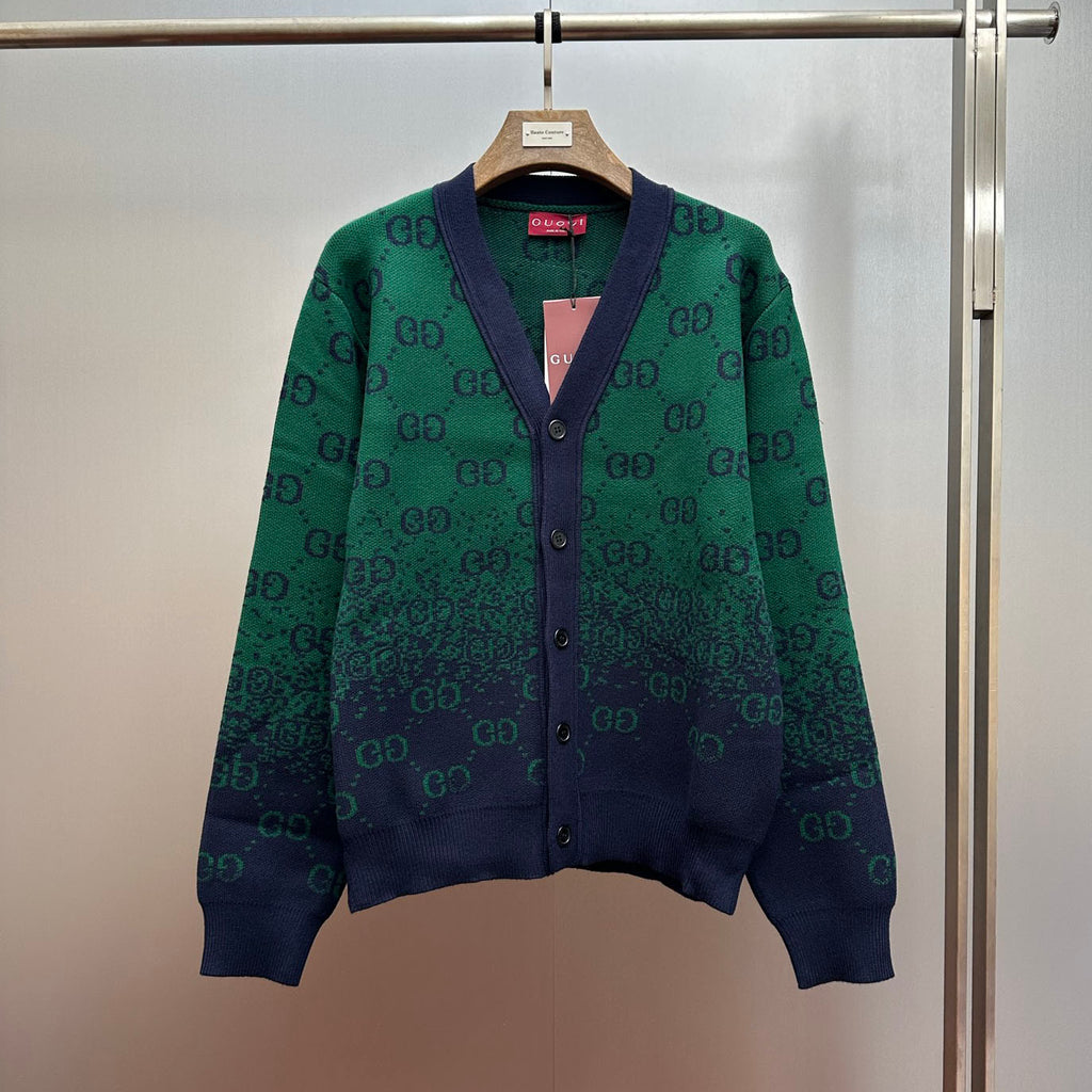 Gi Gradient color wool cardigan