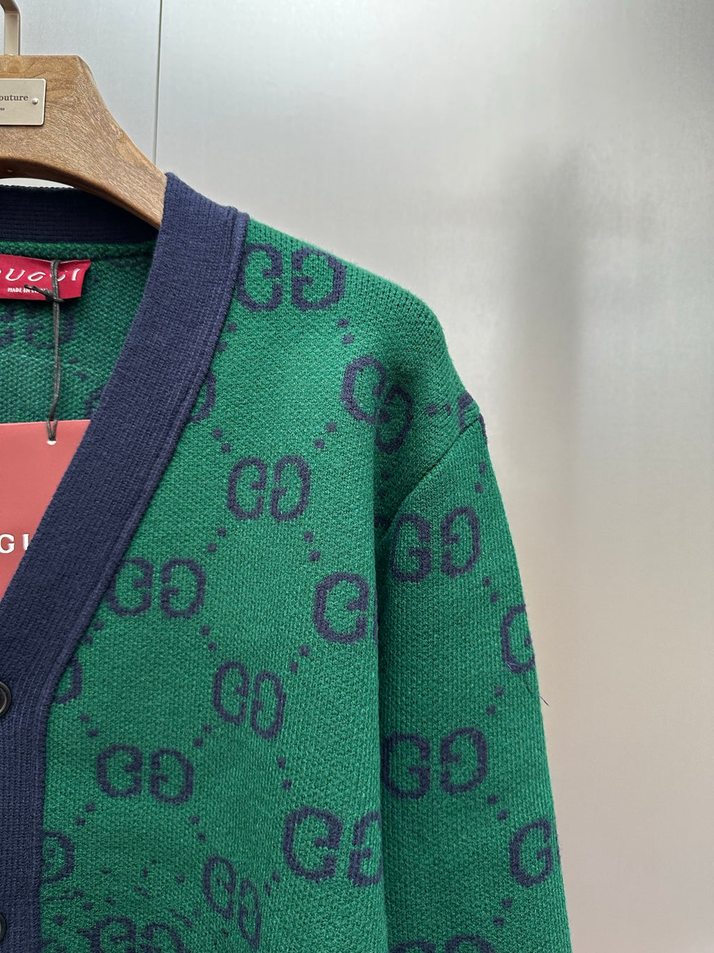 Gi Gradient color wool cardigan