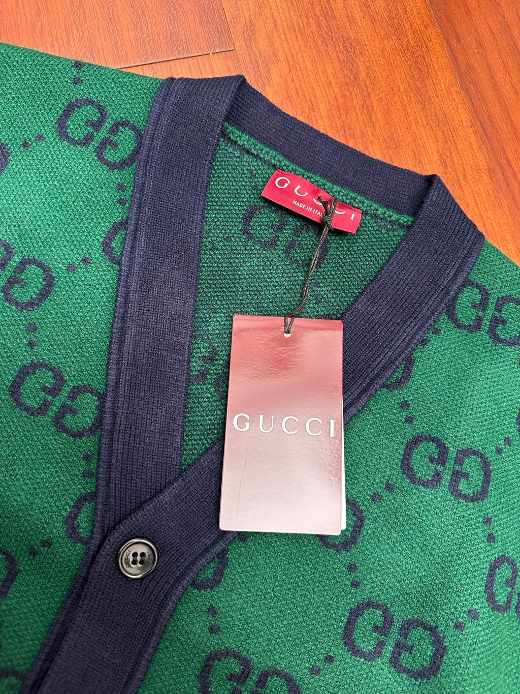 Gi Gradient color wool cardigan