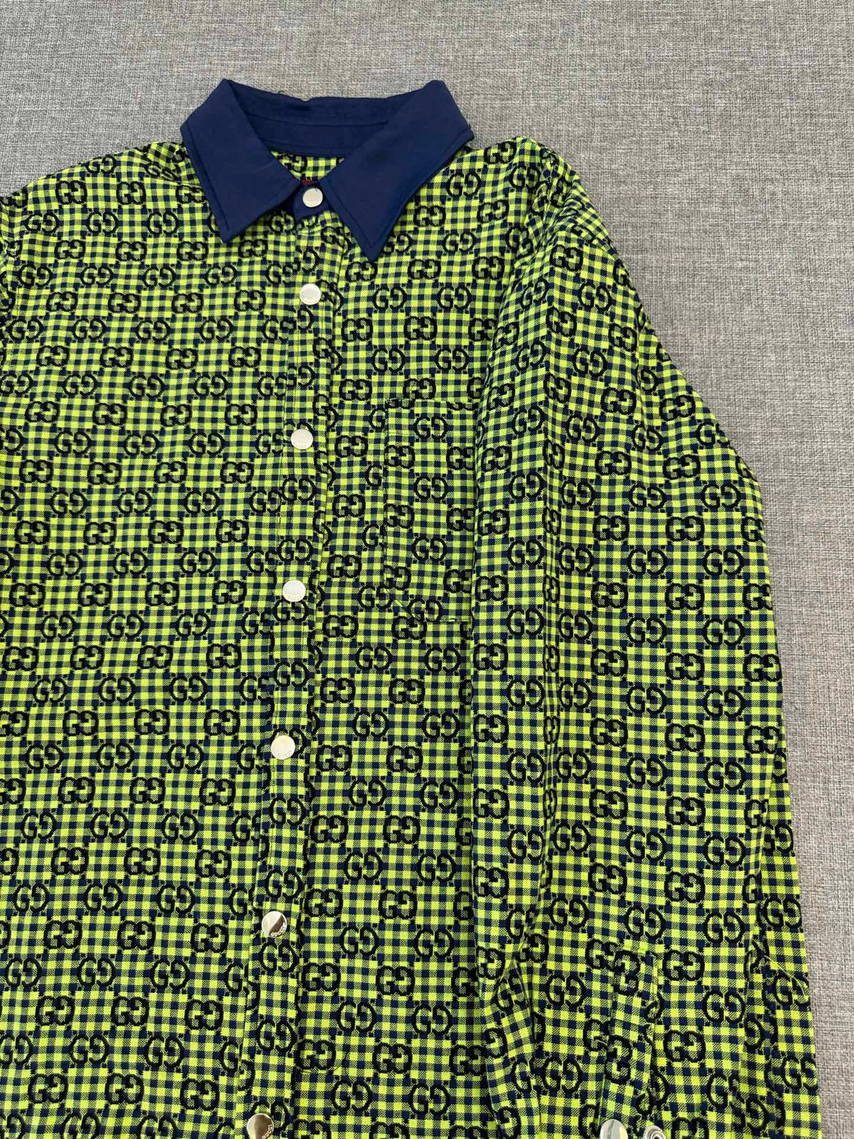 G-pattern Jacquard Cotton-Linen Long-Sleeve Shirt