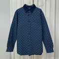 G-pattern Jacquard Cotton-Linen Long-Sleeve Shirt